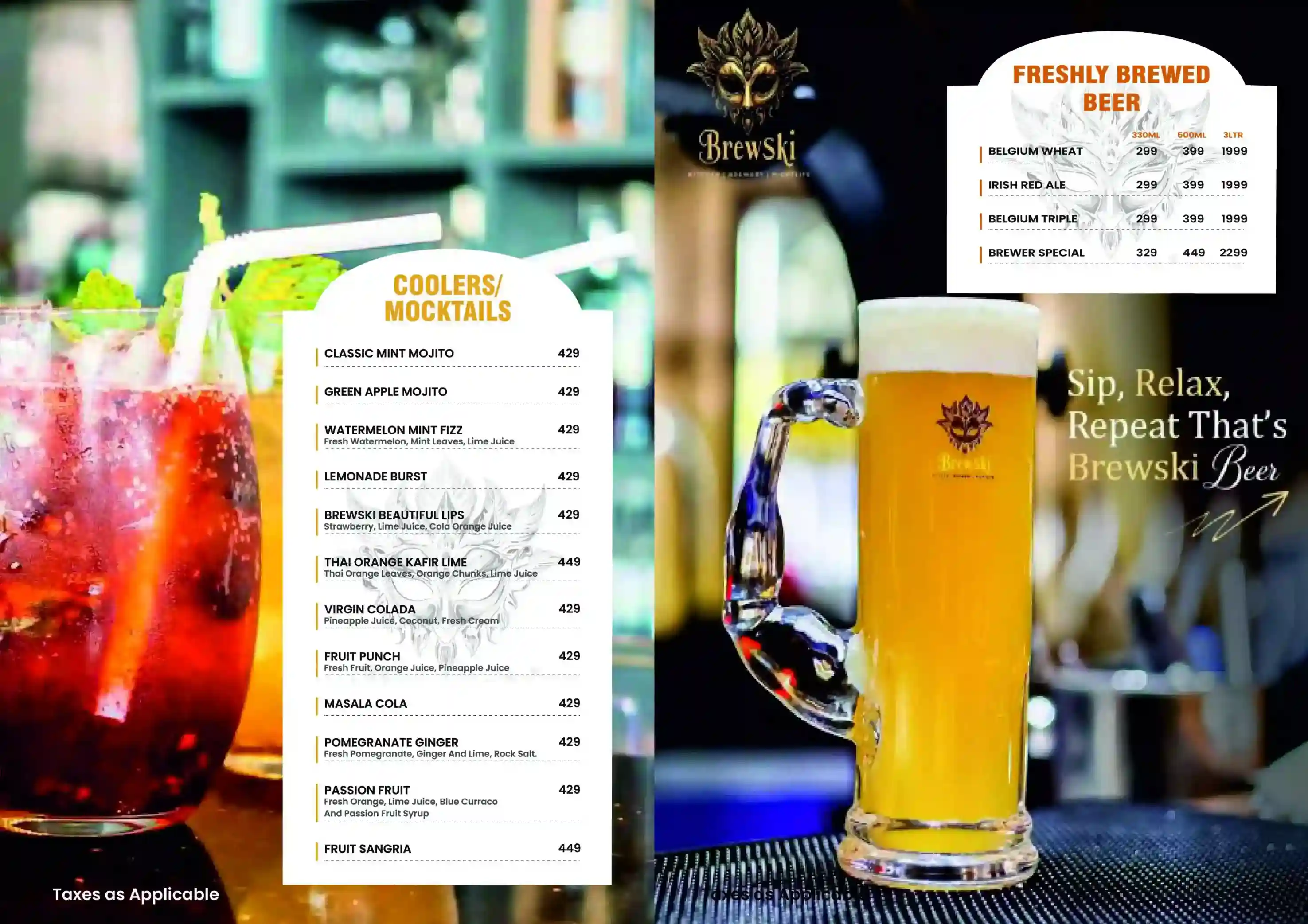 Bar Menu