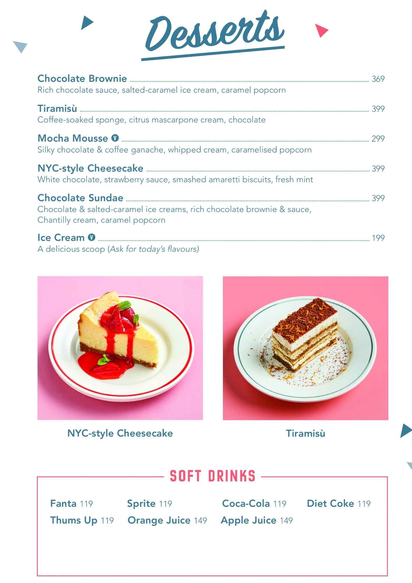 Dessert Menu