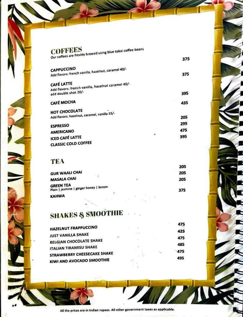 Bar Menu