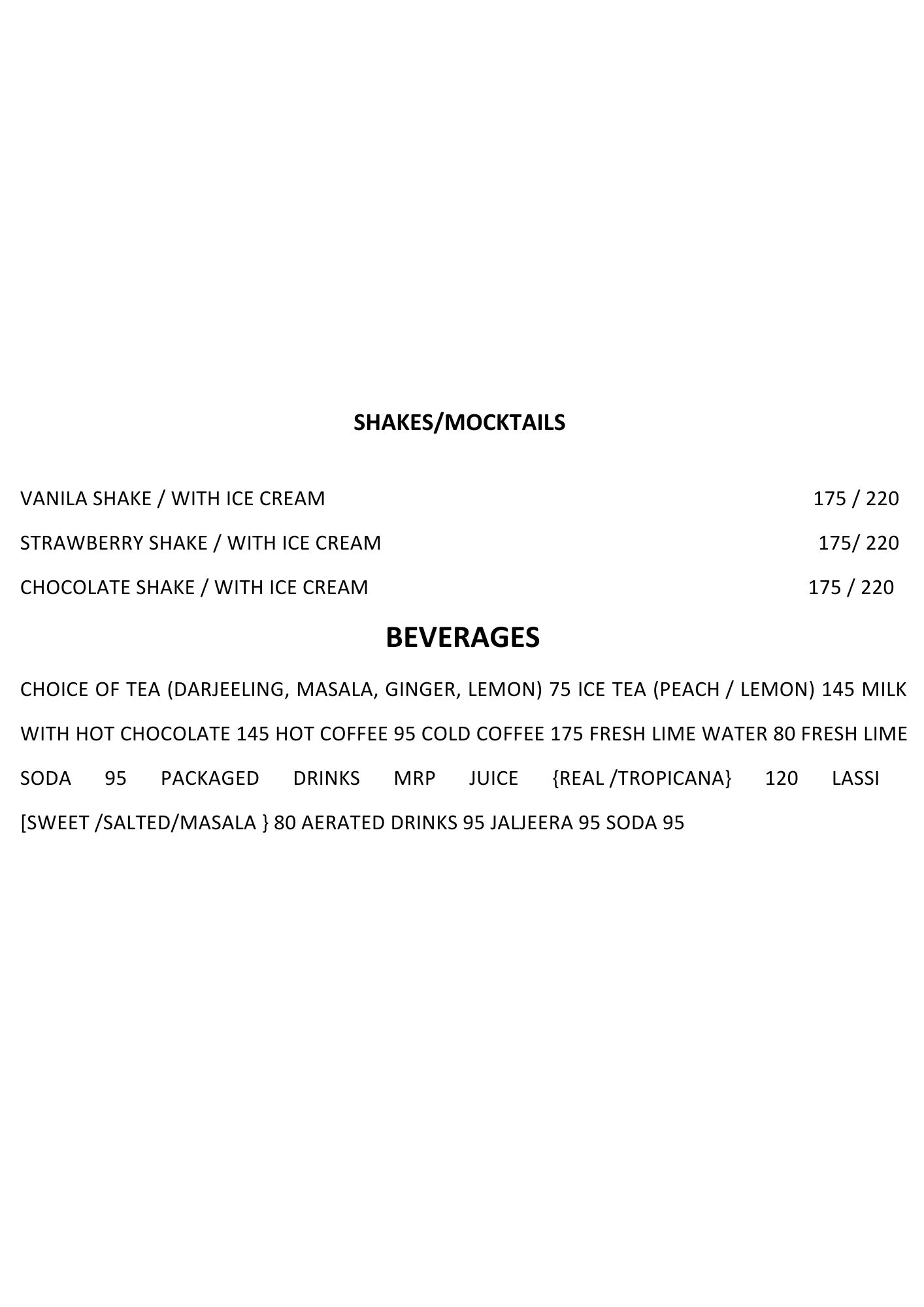 Beverages