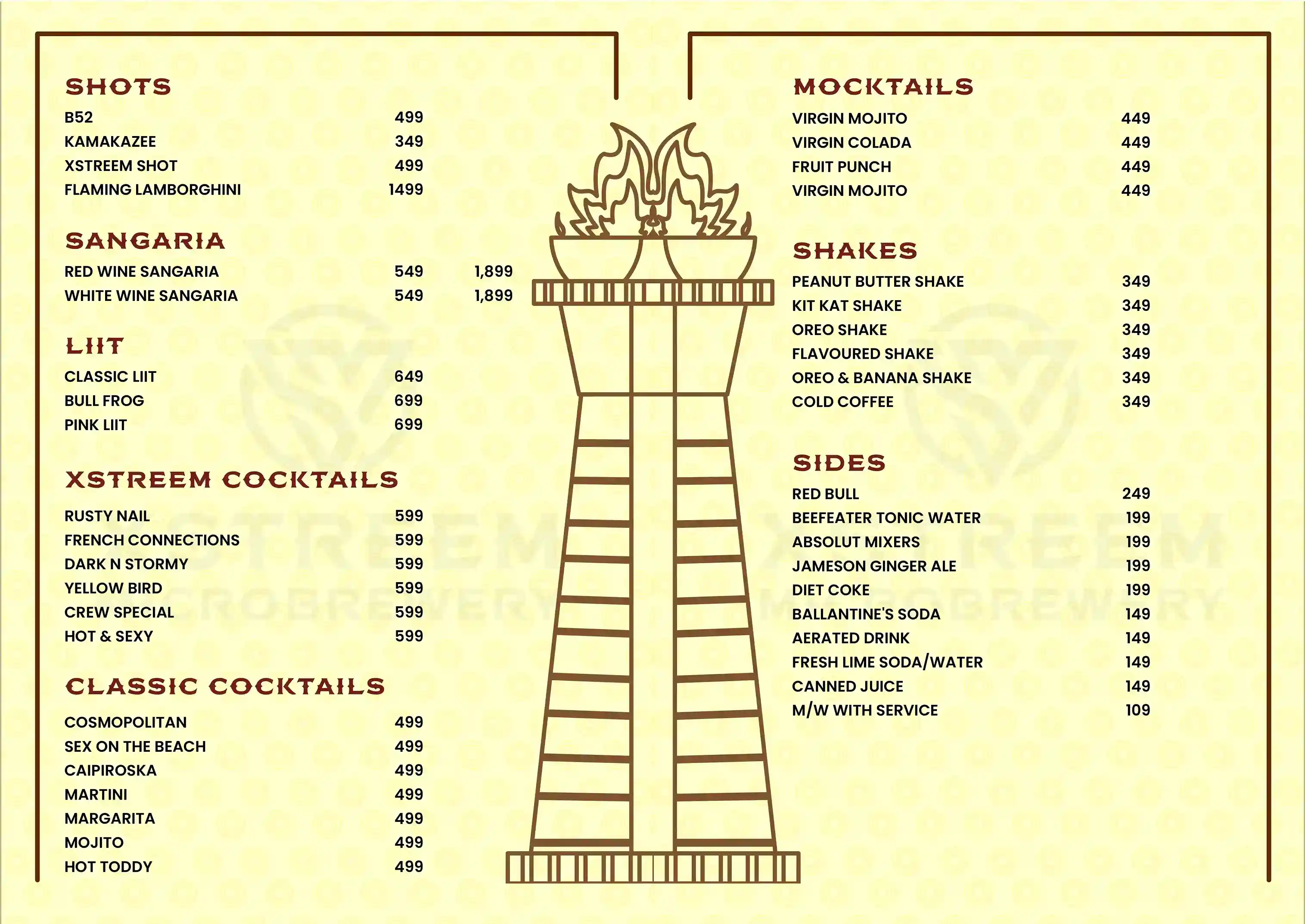 Bar Menu