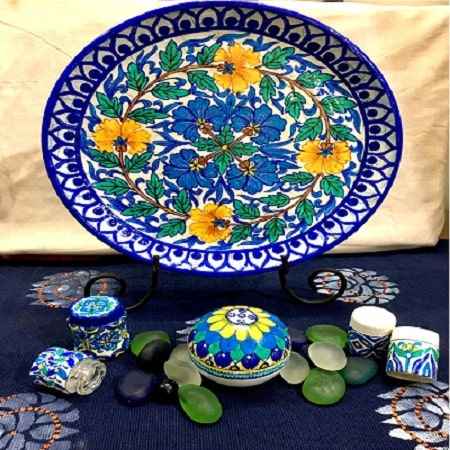 faux blue pottery virtual workshop
