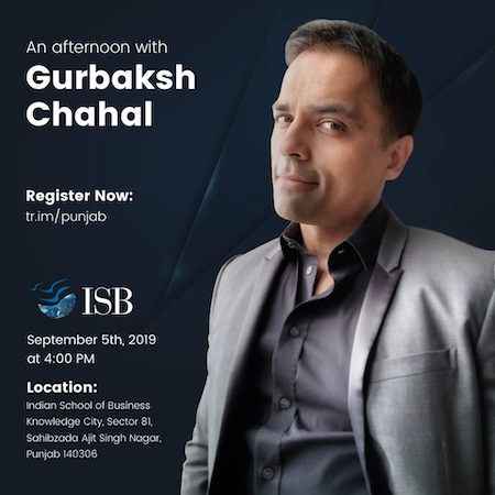 gurbaksh chahal isb mohali sep 2019