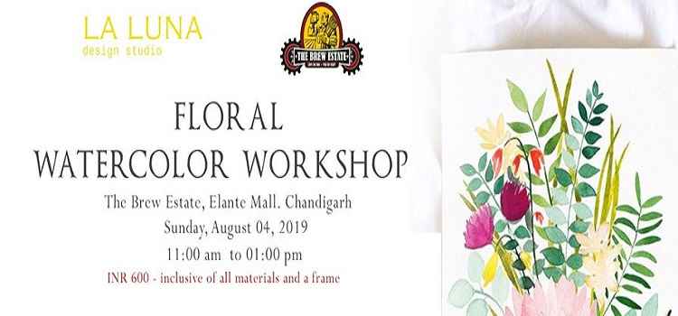 floral-watercolor-workshop-the-brew-estate-elante-chandigarh