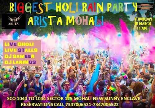 holi party at arista mohali 2019