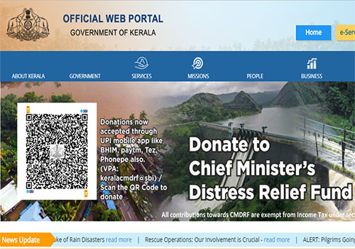 Donate Via Kerala Official Site