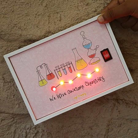 Electrify the romance with -Awesome Chemistry Electronic Card