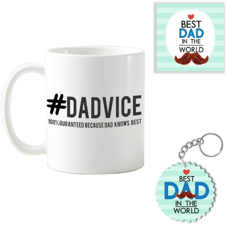 Tell Your Dad That He is Always Right With Mug, Coaster and Keychain Gift It Now!