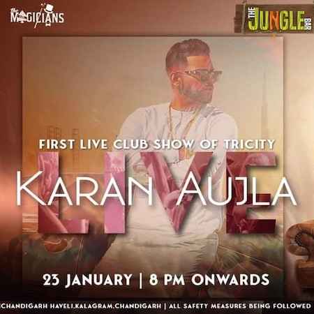 karan aujla at the jungle bar chandigarh