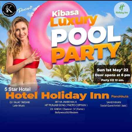 kibasa luxury pool party at holiday inn chandigarh