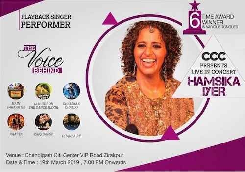 live concert hamsika iyer ccc zirakpur march 2019