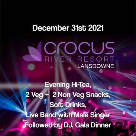 new year party at crocus river resort uttarakhand