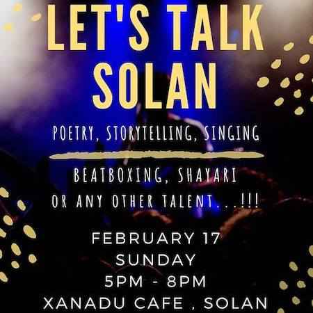 open mic lets talk solan xanadu cafe 17th feb 2019