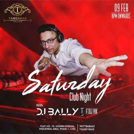 saturday club night tamzaraa chandigarh 9 feb 2019