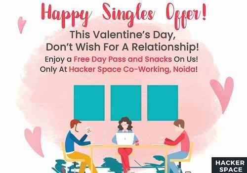 valentines celebration hacker space coworking noida